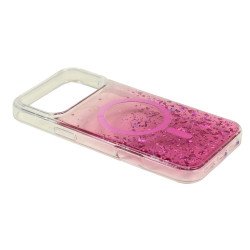Stylish 2-Tone Transparent Design Magnetic MagSafe Compatible Ring Phone Case with Sparkle Glitter Dust for Apple iPhone 17 Air (HotPink) Stylish 2-Tone Transparent Design Magnetic MagSafe Compatible Ring Phone Case with Sparkle Glitter Dust for Apple iPhone 17 Air (HotPink)